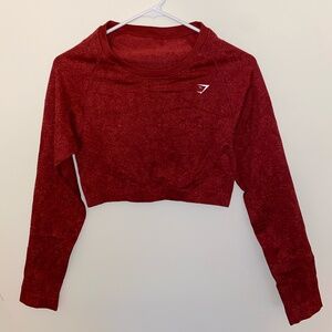 Red Gymshark Cropped Top Sized XL.